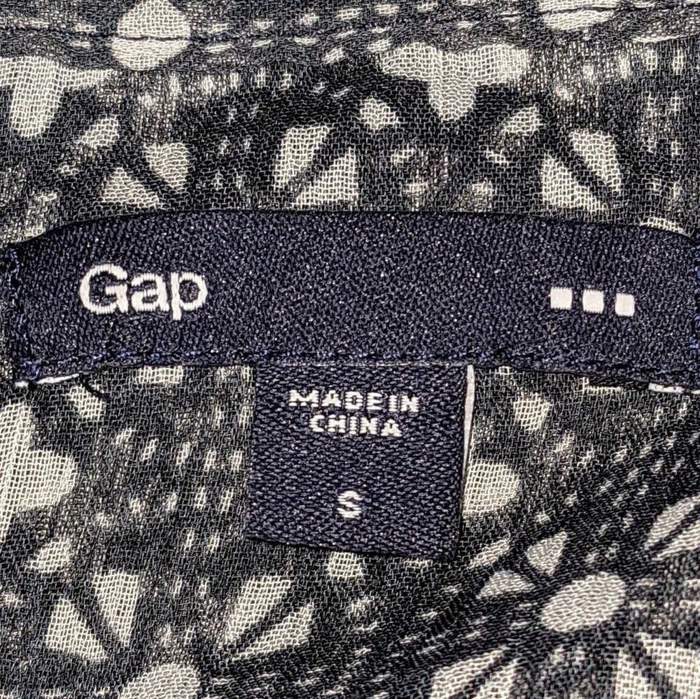 Gap Sheer Sleeveless Tie Front Button Down Sz Sm